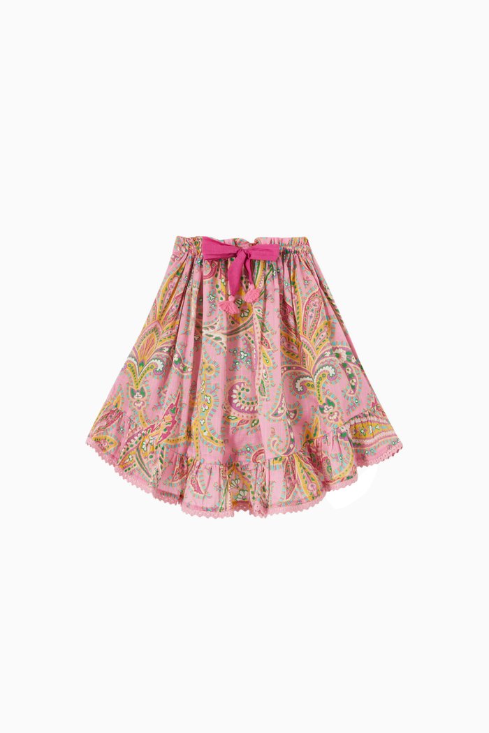 

Teddy Flounce Skirt in Cotton, Pink