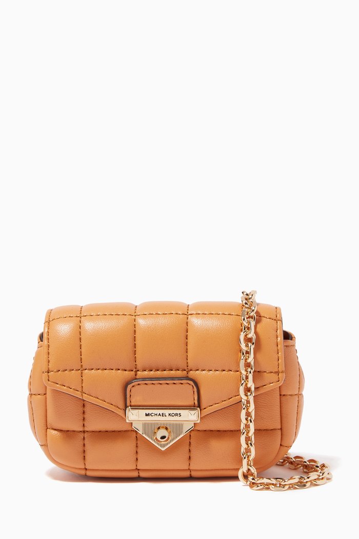 

Soho Bag Charm in Quilted Leather, Yellow