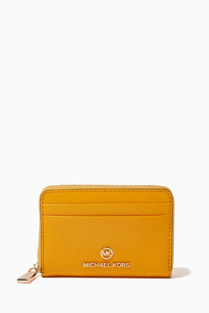 

Small Jet Set Wallet in Leather, Orange