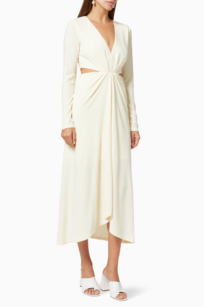 Brighton Dress in Viscose, Neutral