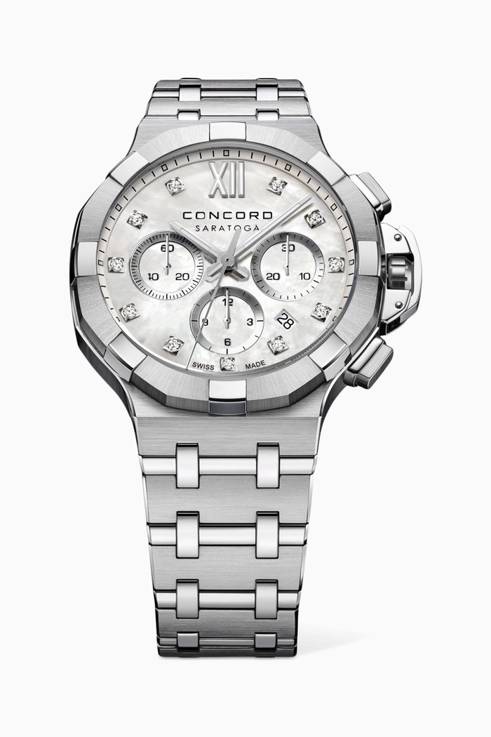 

Saratoga Chronograph Diamond Watch, Silver