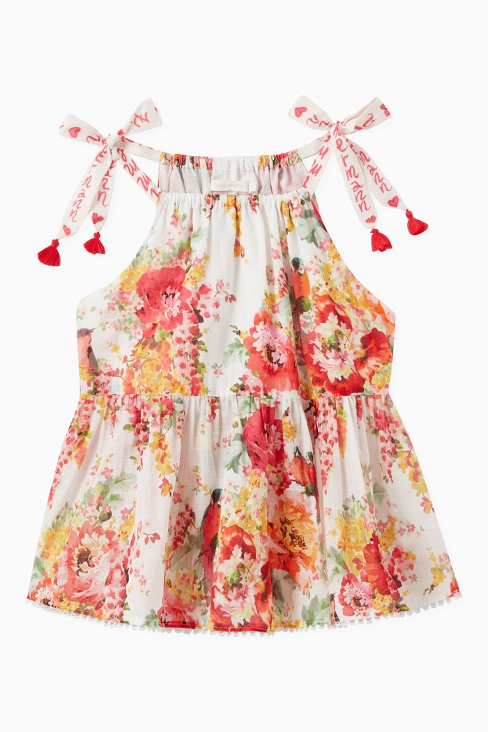 

Mae Flounce Top in Cotton, White