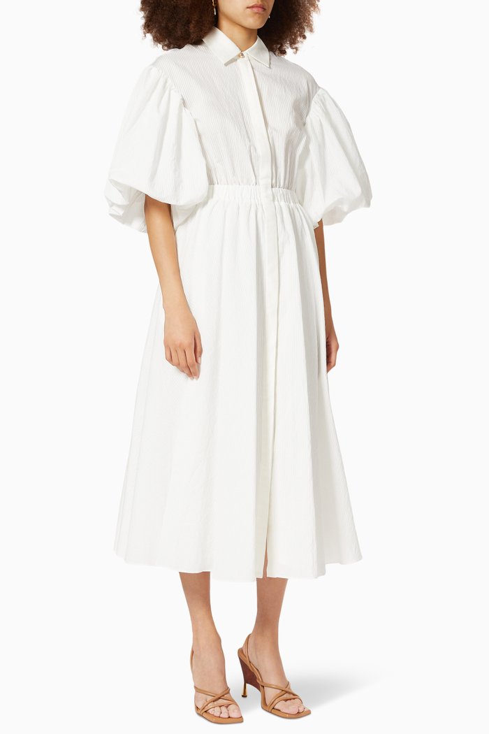 Glebe Dress in Cotton, Neutral