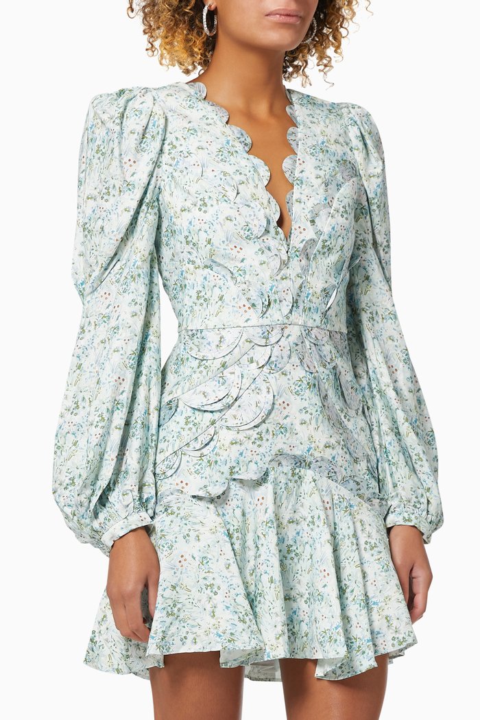 

Dixon Dress in Linen Blend, Blue