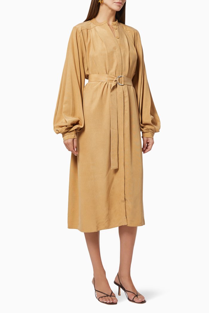 

Dawson Dress in Cupro Blend, Neutral