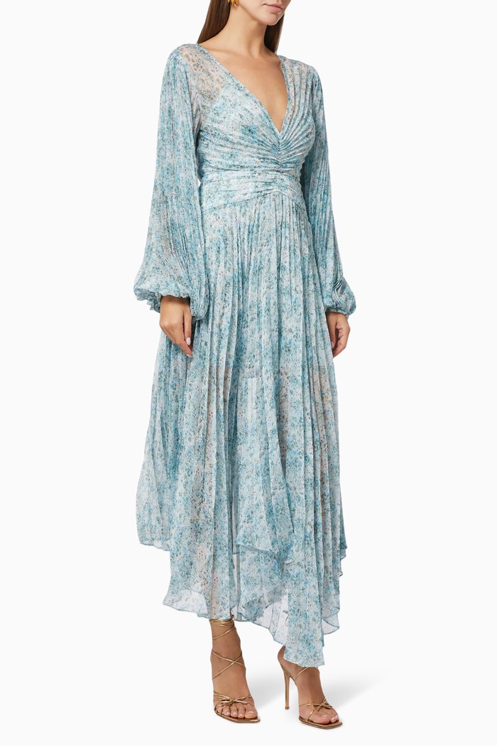 

Astone Midi Dress in Chiffon, Blue