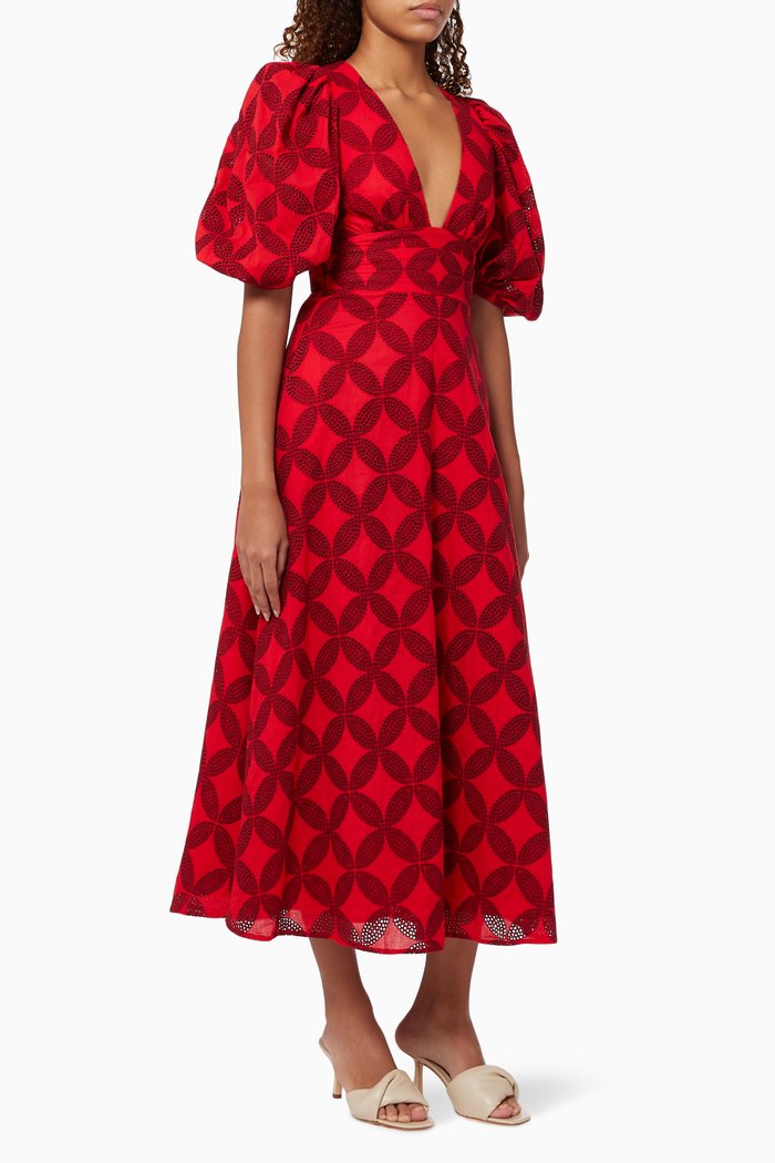 

Hamilton Dress in Cotton, Red