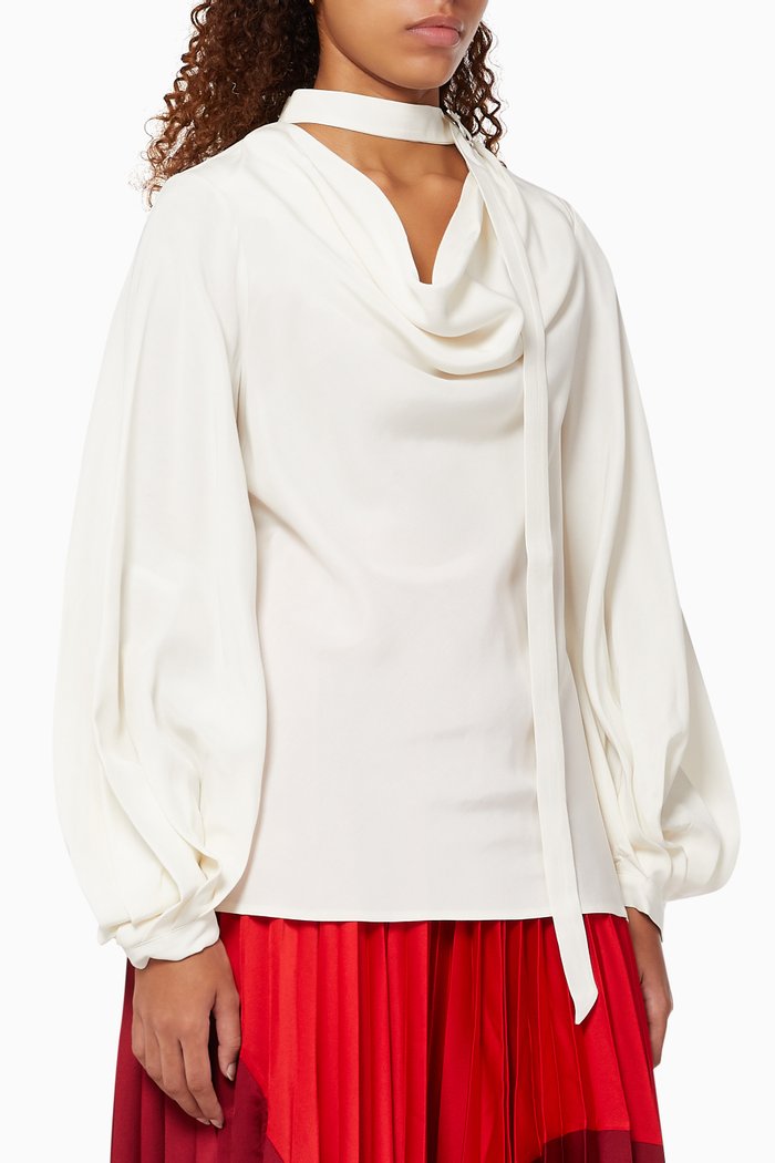 

Daleside Blouse in Cupro Blend, Neutral