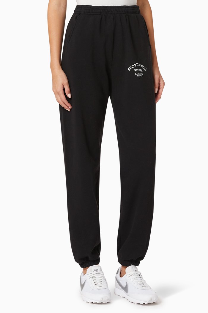 

Wellness Studio Sweatpants in Cotton, Black
