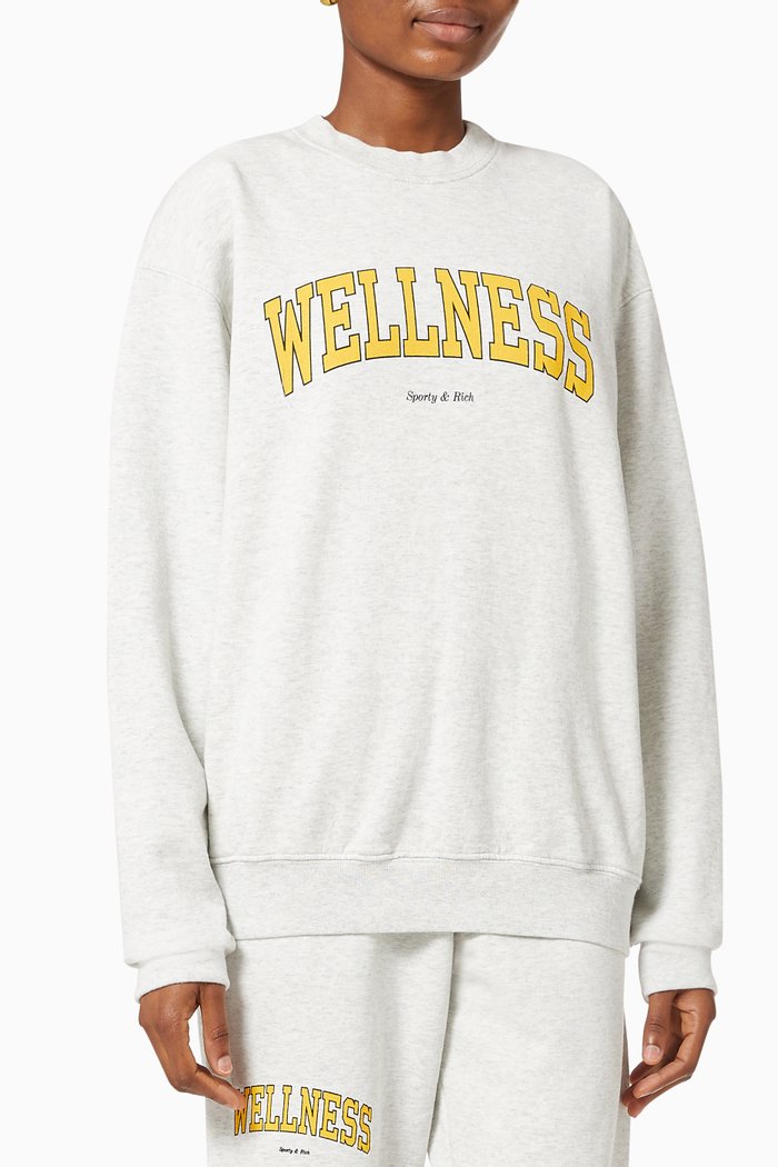 

Wellness Ivy Crewneck Sweatshirt in Cotton, Grey