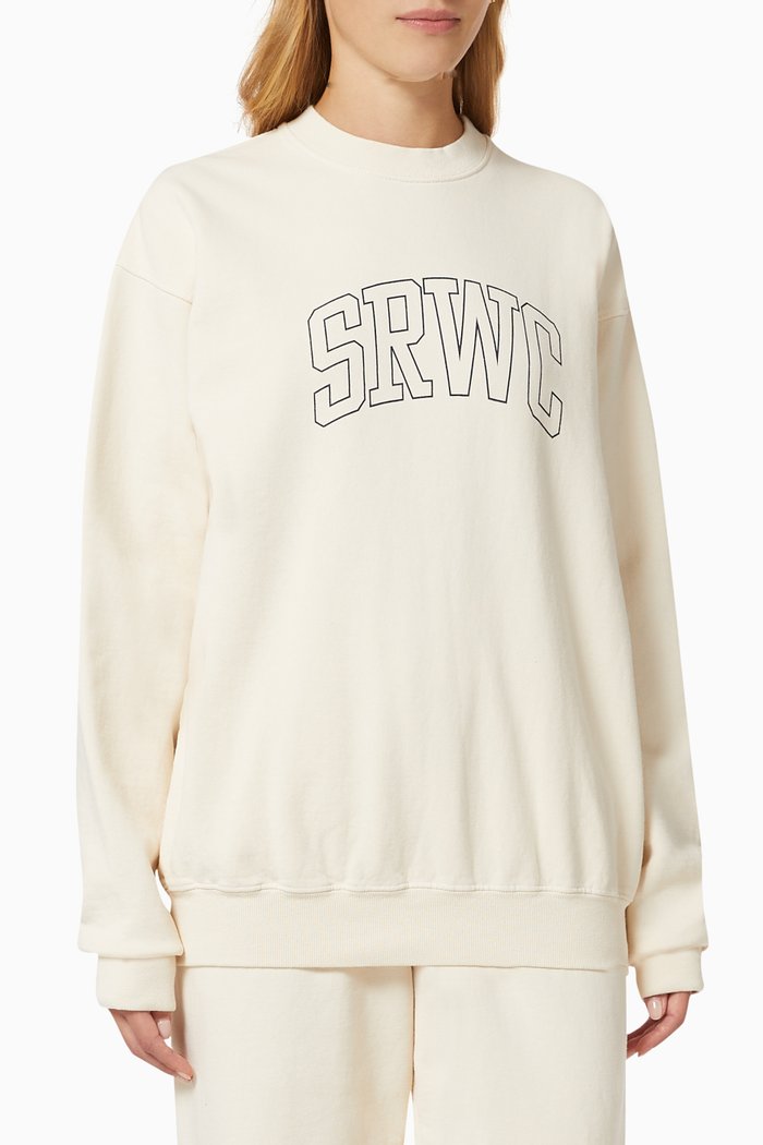 Princeton Crewneck Sweatshirt in Cotton, Neutral