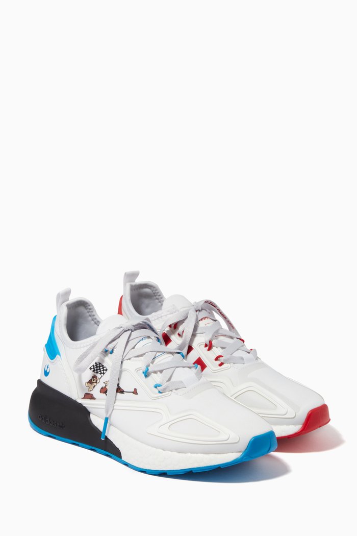 ZX 2K BOOST Sneakers in Leather, White