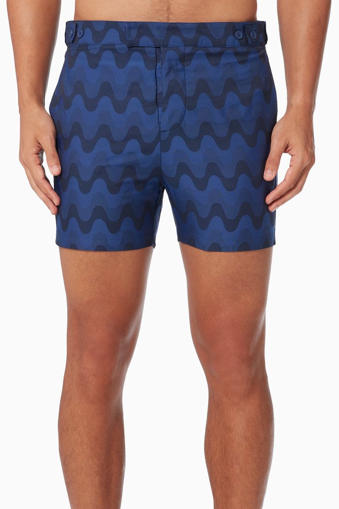 

Copacabana Tailored Trunks in Nylon Jacquard, Blue
