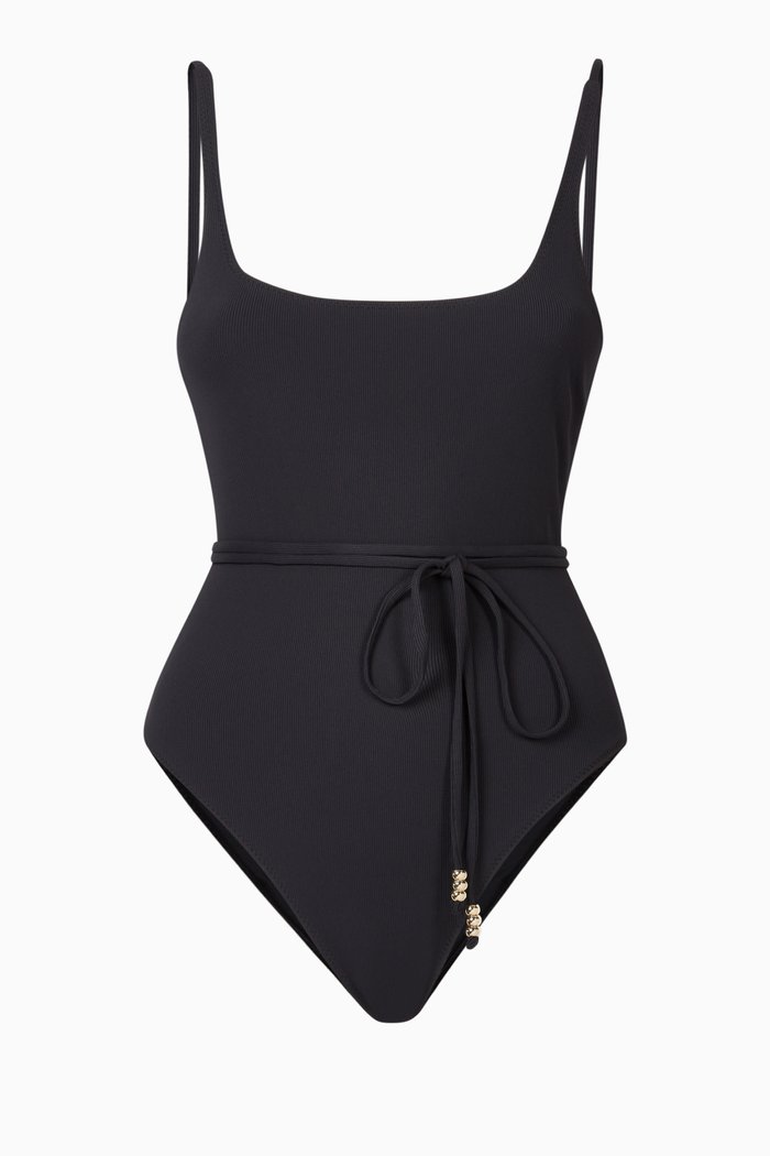 

Giselle Stretch Nylon One-piece Swimsuit, Black
