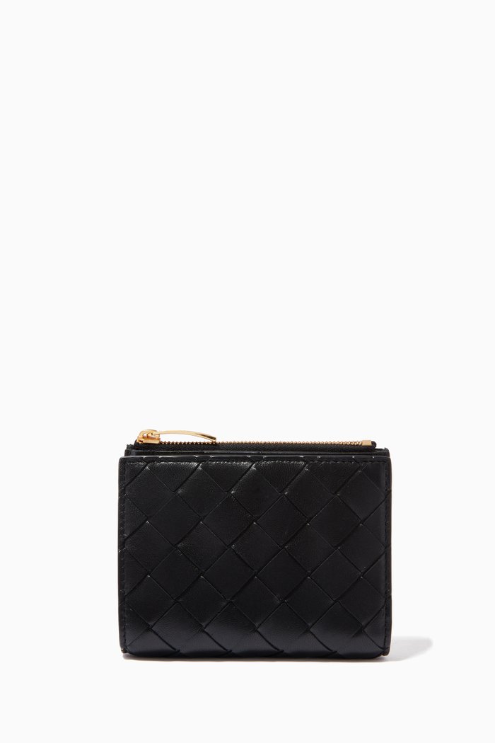 

Mini Bi-fold Wallet in Intrecciato Nappa, Black