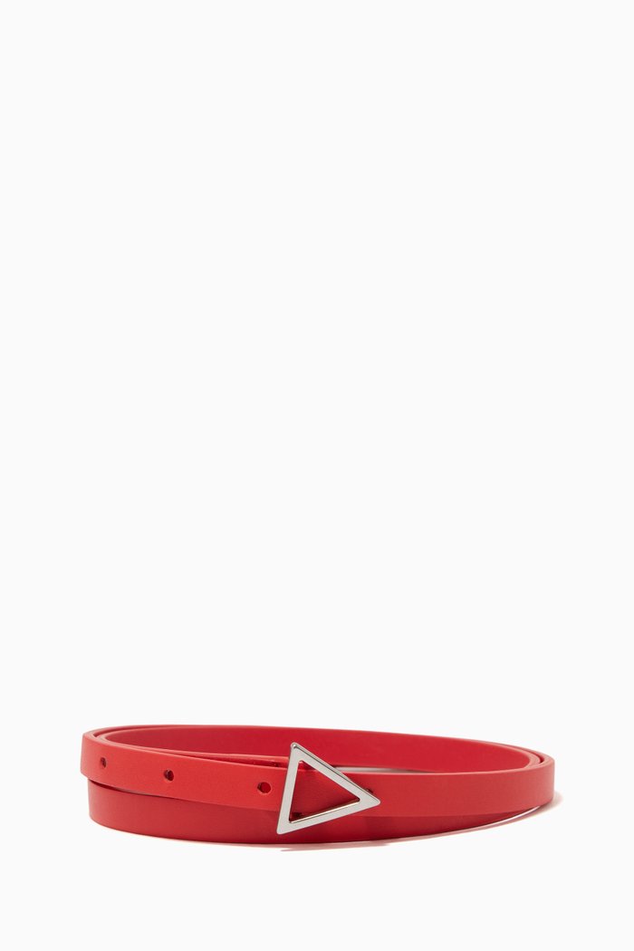 Belt in Calfskin, Red