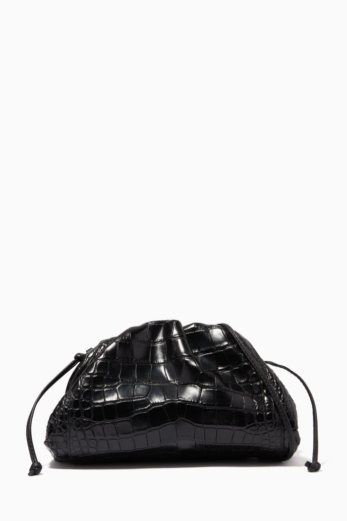

The Mini Pouch in Crocodile Leather, Black