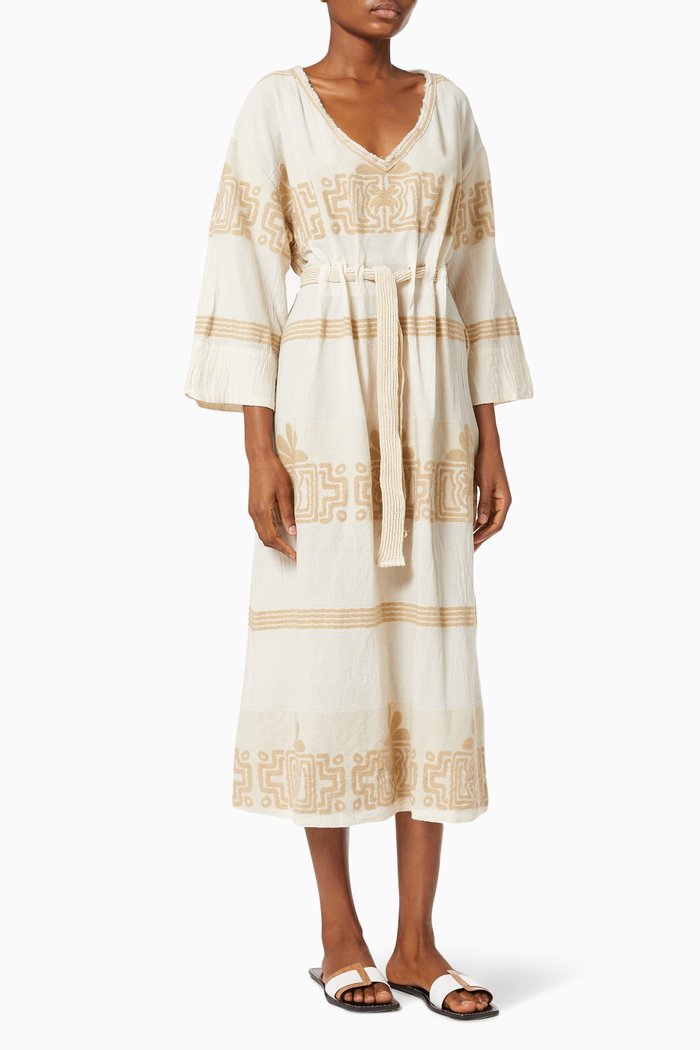 

Zakar Cotton Midi Dress, Neutral