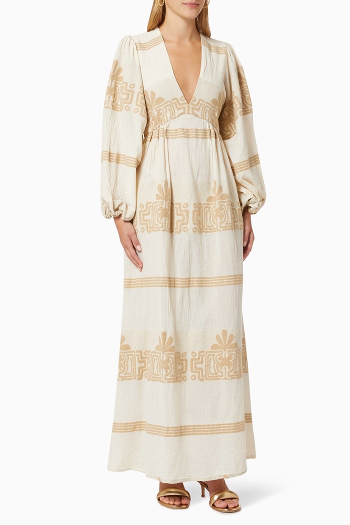 

Zakar Cotton Maxi Dress, Neutral