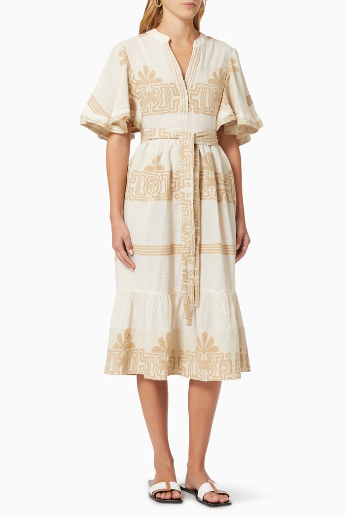 

Zakar Cotton Midi Dress, Neutral