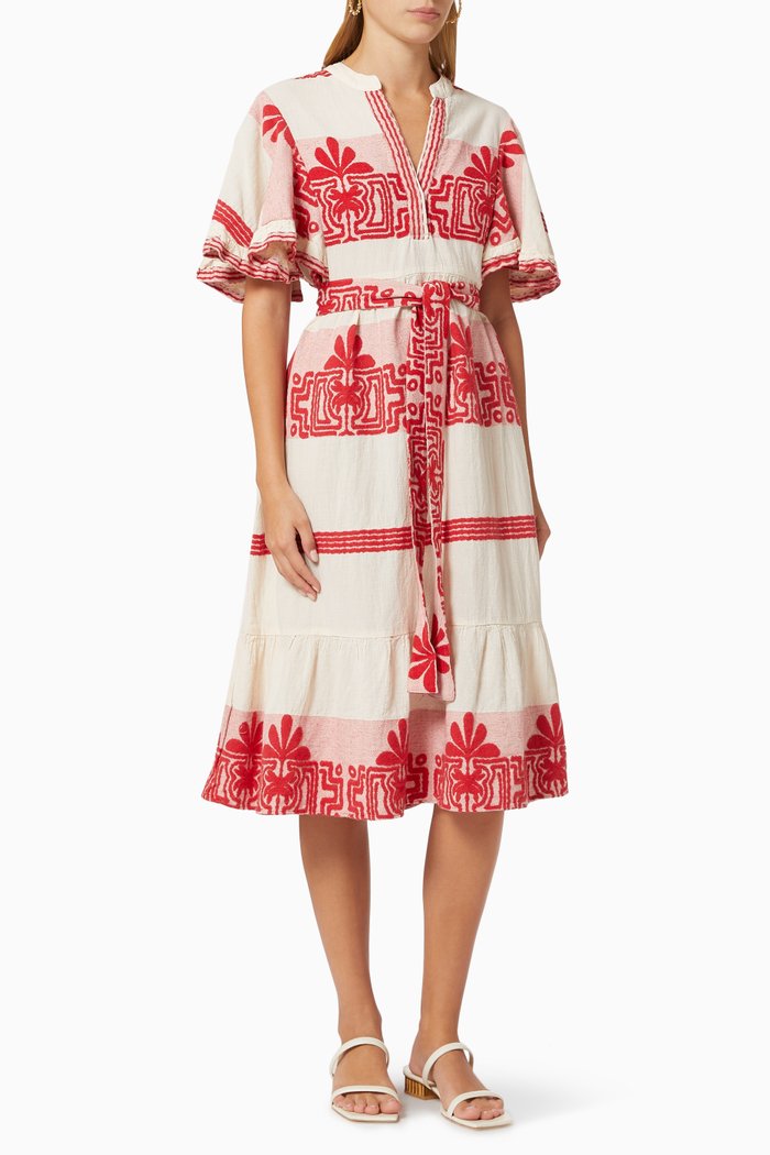 

Zakar Cotton Midi Dress, Red
