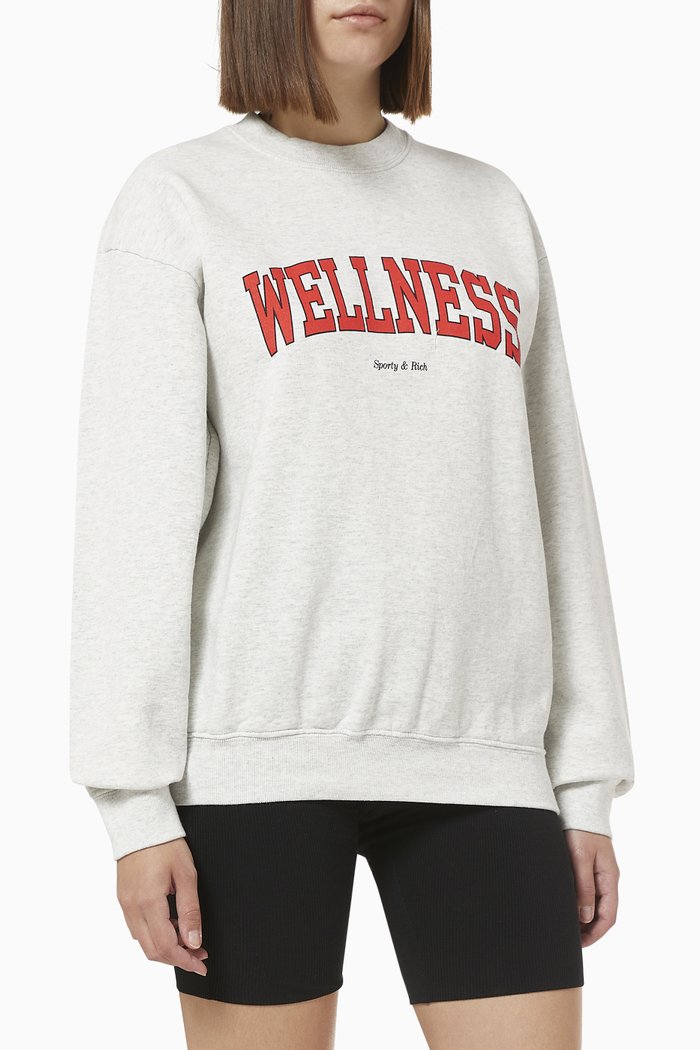 

Wellness Ivy Crewneck Sweatshirt in Cotton, Grey