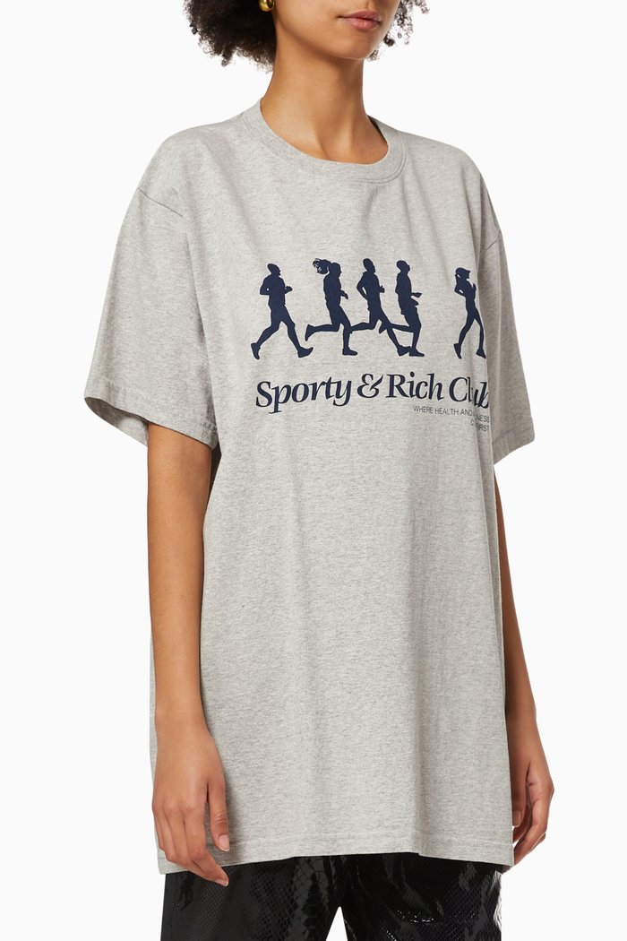 Jogger T-shirt in Cotton, Grey