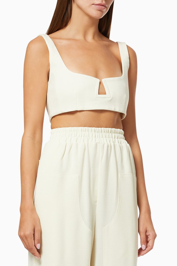 

Marlo Bralette in Pearl Crepe, Neutral