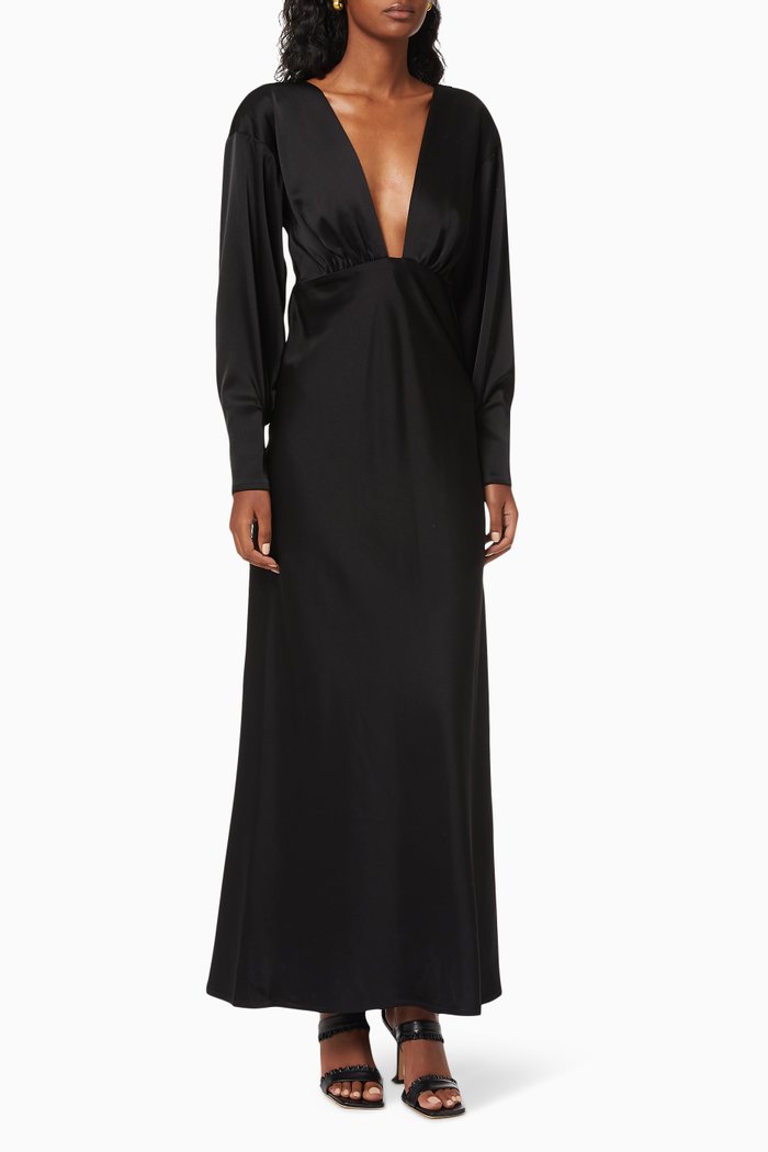 

Julie Sateen Dress, Black