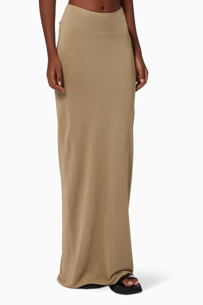 

Slinky Knit Skirt, Neutral