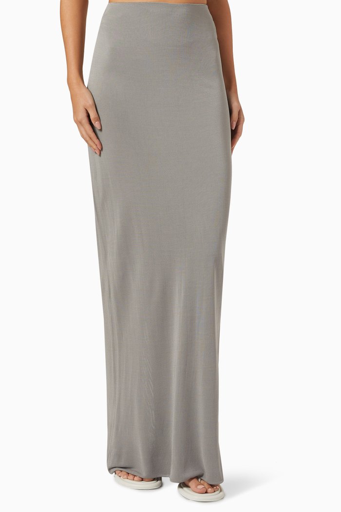 

05 Skirt in Rayon Knit, Grey