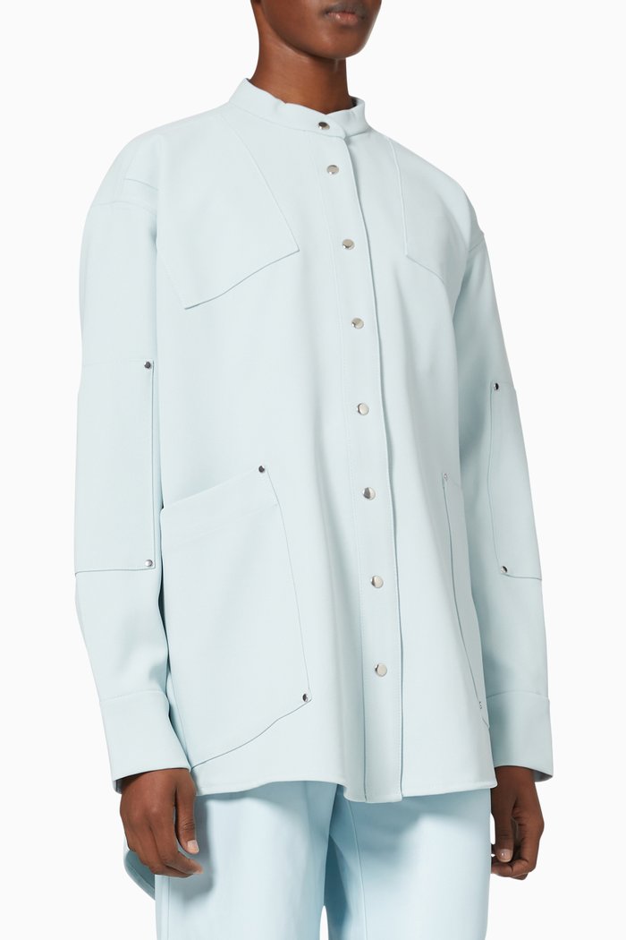 

Josephine Oversized Shirt Jacket, Blue