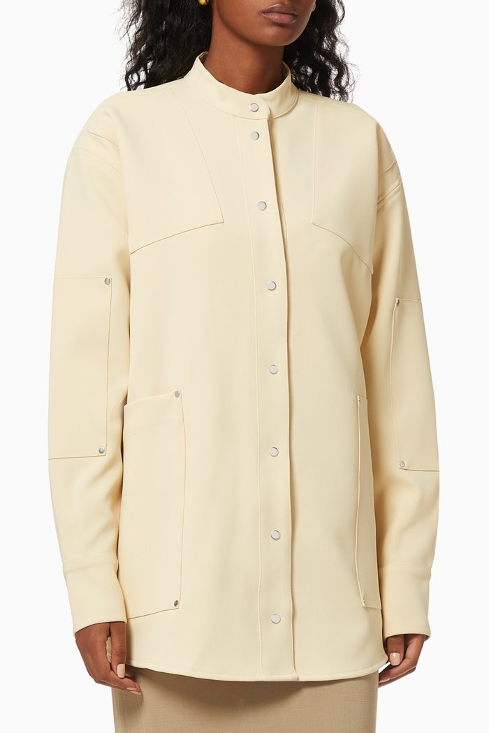 

Josephine Oversized Shirt Jacket, Yellow