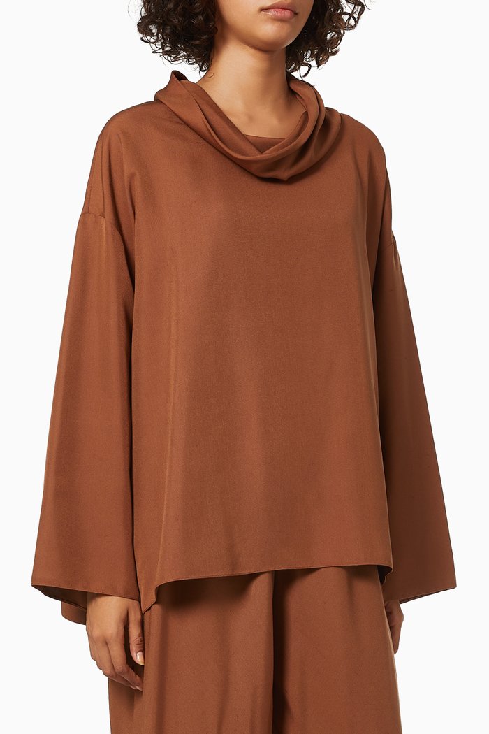 

Gasly Top in Silk, Brown