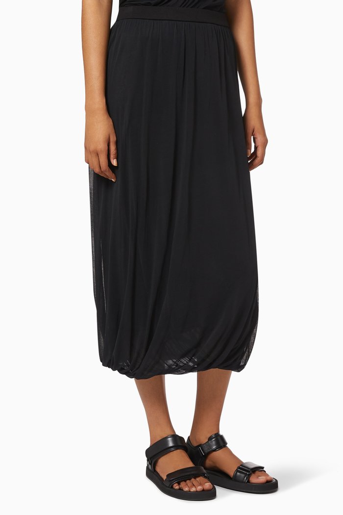

Carcano Midi Skirt in Cotton, Black