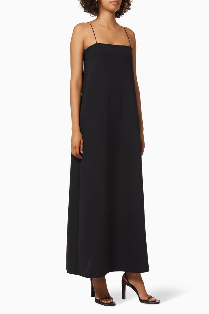 

Cenoa Maxi Dress in Scuba Nylon, Black