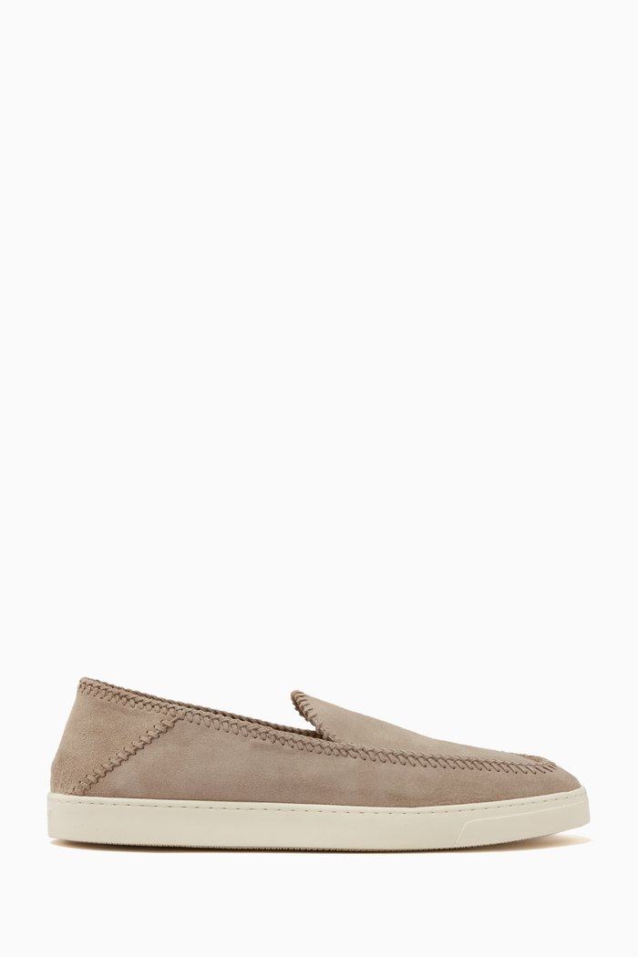 

Slip-on Sneakers in Calf Leather, Neutral