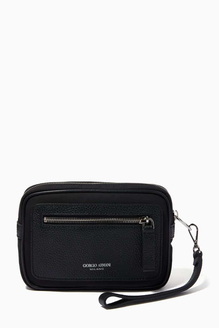 

La Prima Briefcase in Grained Leather, Black