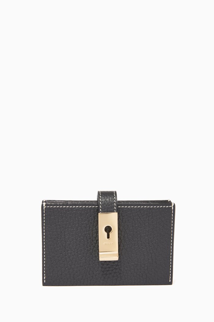 

Alil Card Holder in Leather, Black