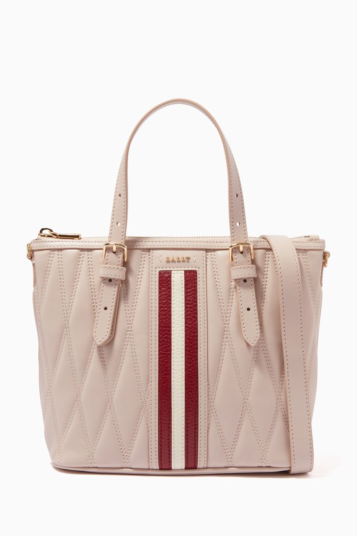 

Damirah Small Tote Bag in Leather, Pink