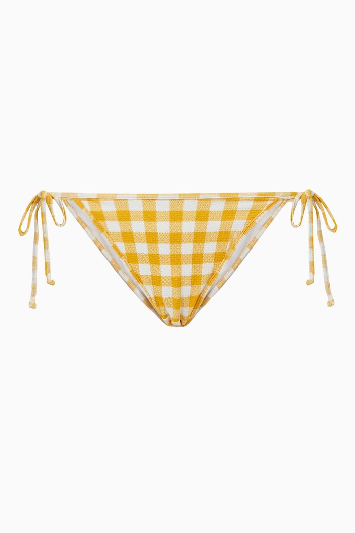 Hazel Bikini Bottoms in Nylon, Yellow
