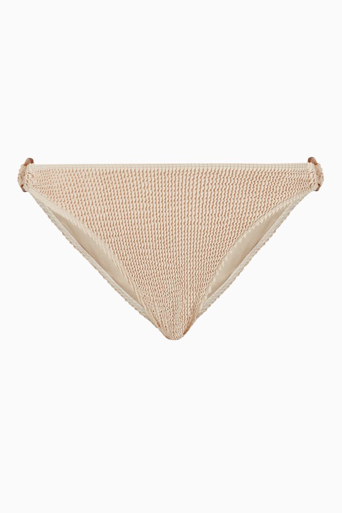 

Agnes Bikini Bottom in Crinkled Nylon, Neutral
