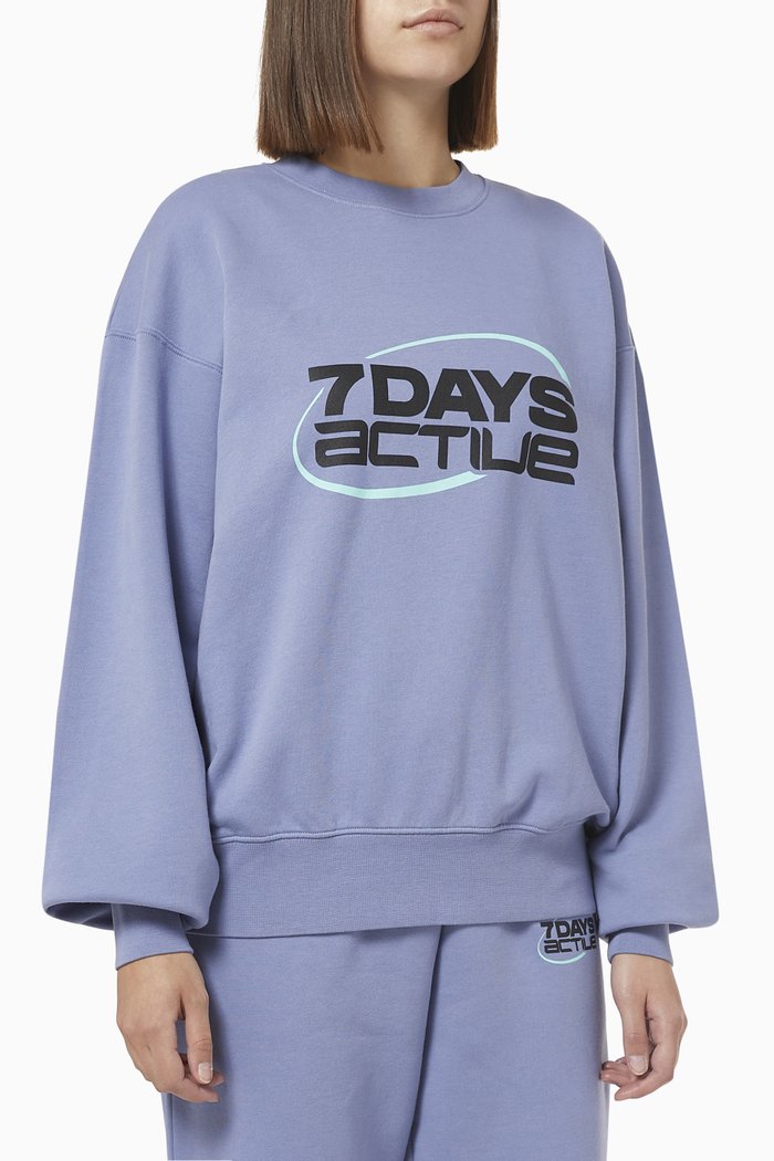 

Oversized Monday Sweatshirt in Organic Cotton, Blue
