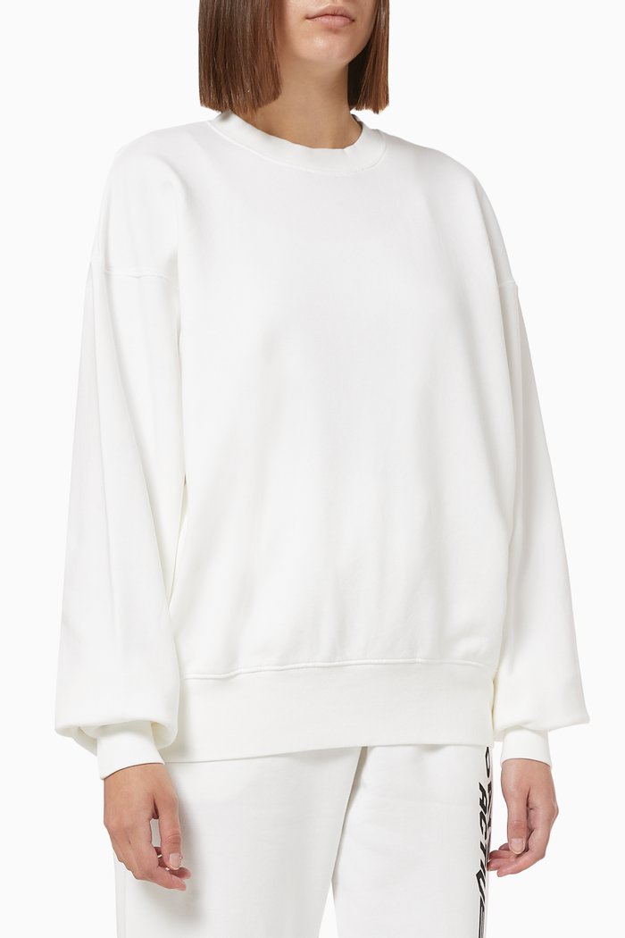 Oversized Monday Sweatshirt in Organic Cotton, Neutral