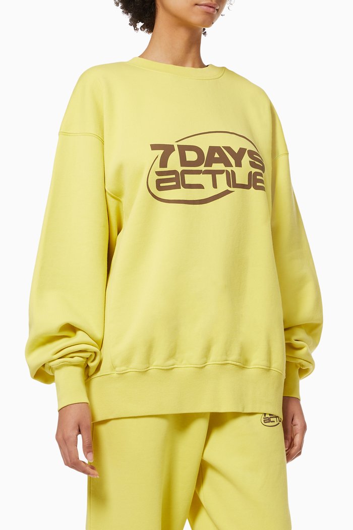 

Oversized Monday Sweatshirt in Organic Cotton, Yellow