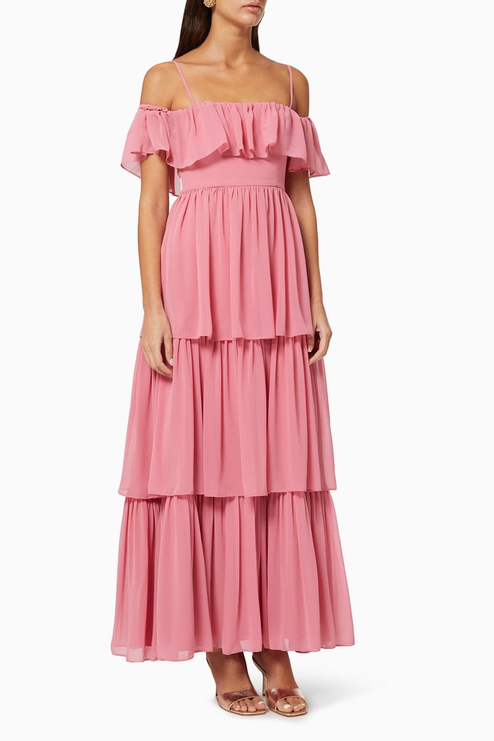 

The Alysse Dress in Georgette, Pink