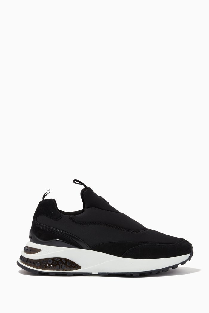 

Memphis Sneakers in Neoprene & Leather, Black