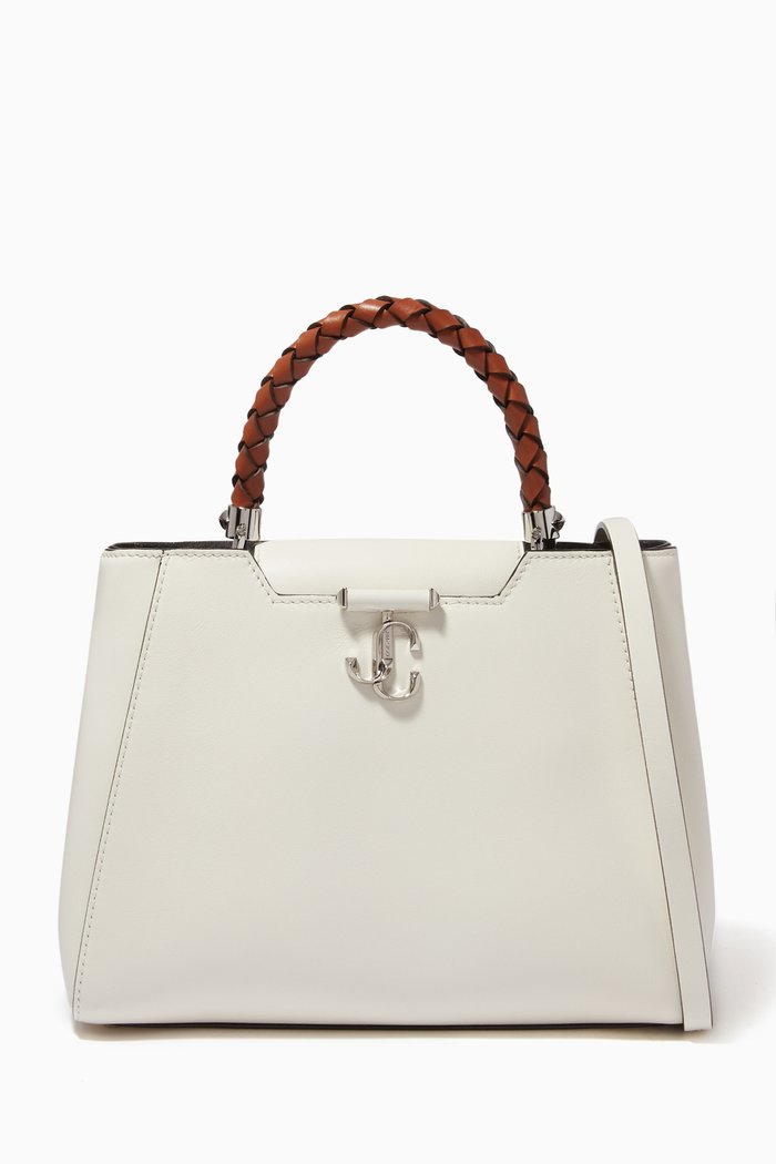 

Varenne Top Handle M Bag in Leather, White