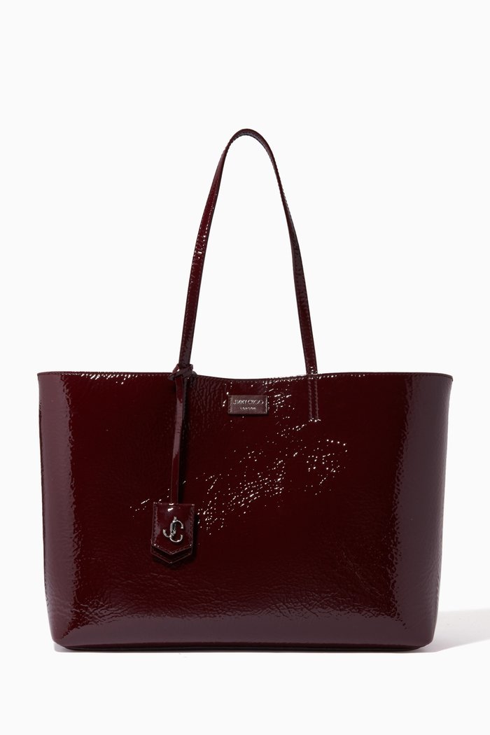 

Nine2Five E/W Tote Bag in Patent Textured Leather, Red