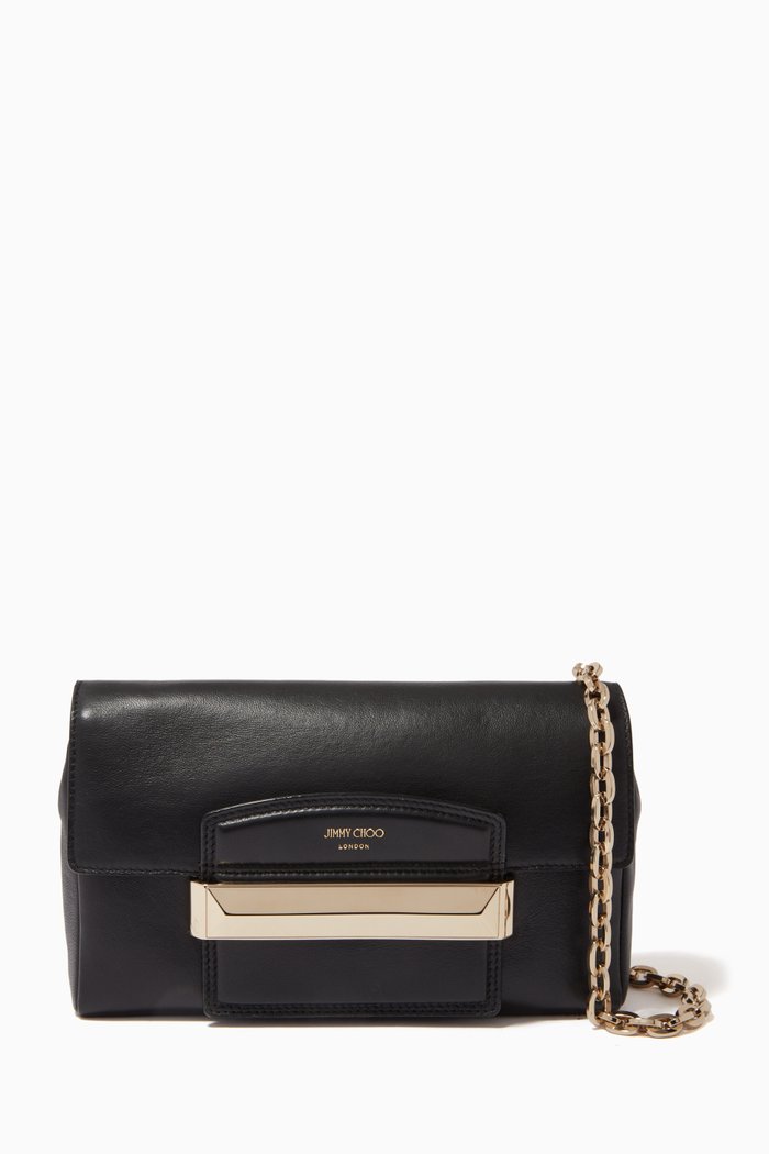 

Carolina/S Bag with Bar Closure in Soft Nappa, Black